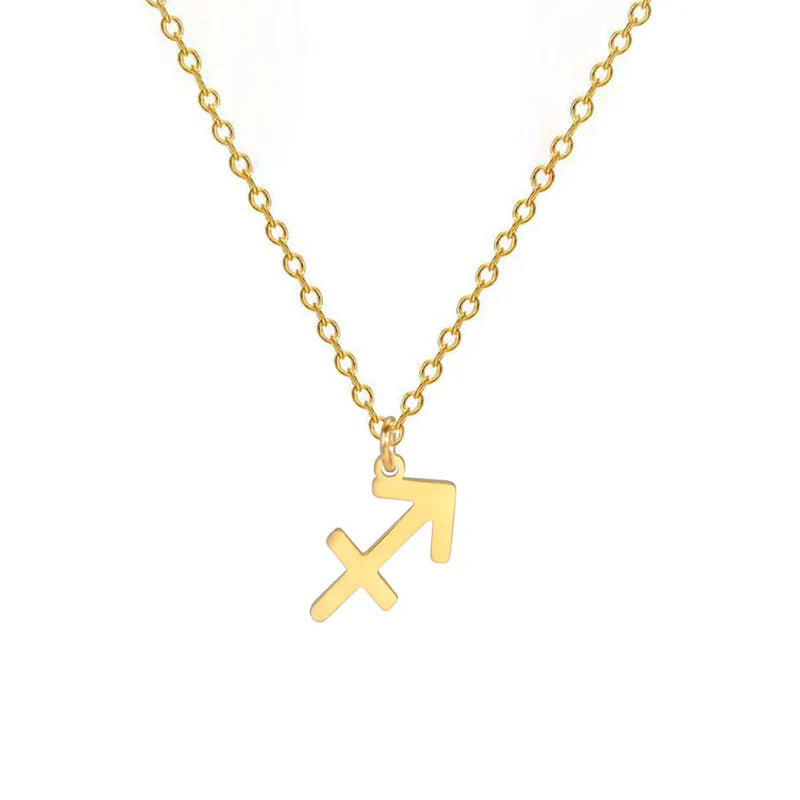 Necklace with Gold Zodiac Sign Pendant