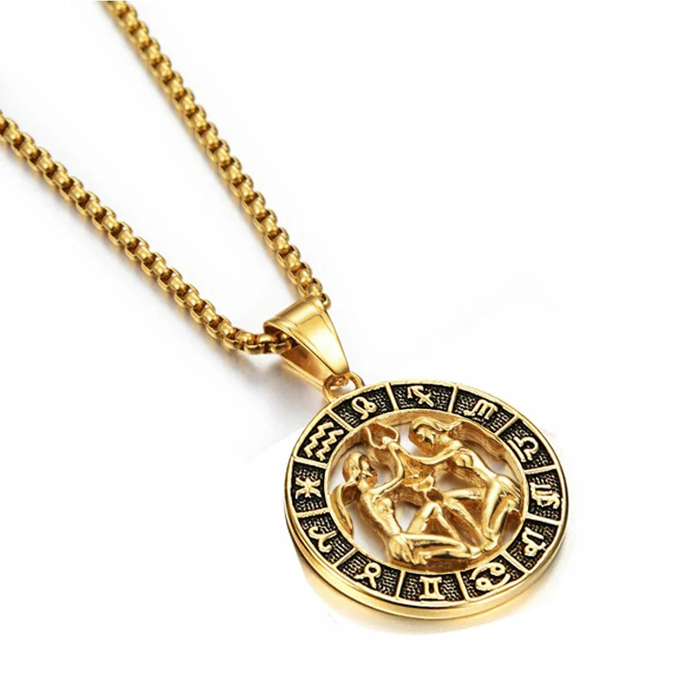 Necklace with Astrological Zodiac Sign Pendant