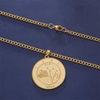 Necklace with Zodiac Sign Astrological Pendant for Men or Women