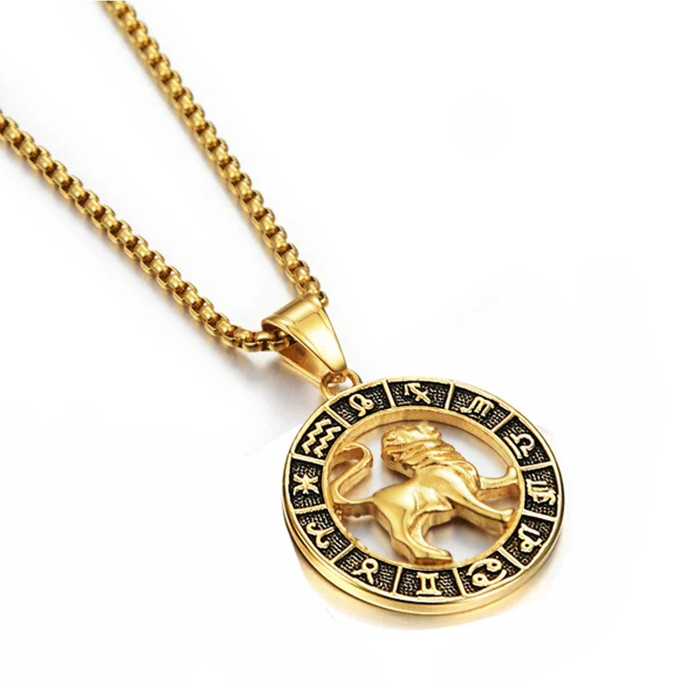 Necklace with Astrological Zodiac Sign Pendant