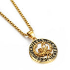 Necklace with Astrological Zodiac Sign Pendant