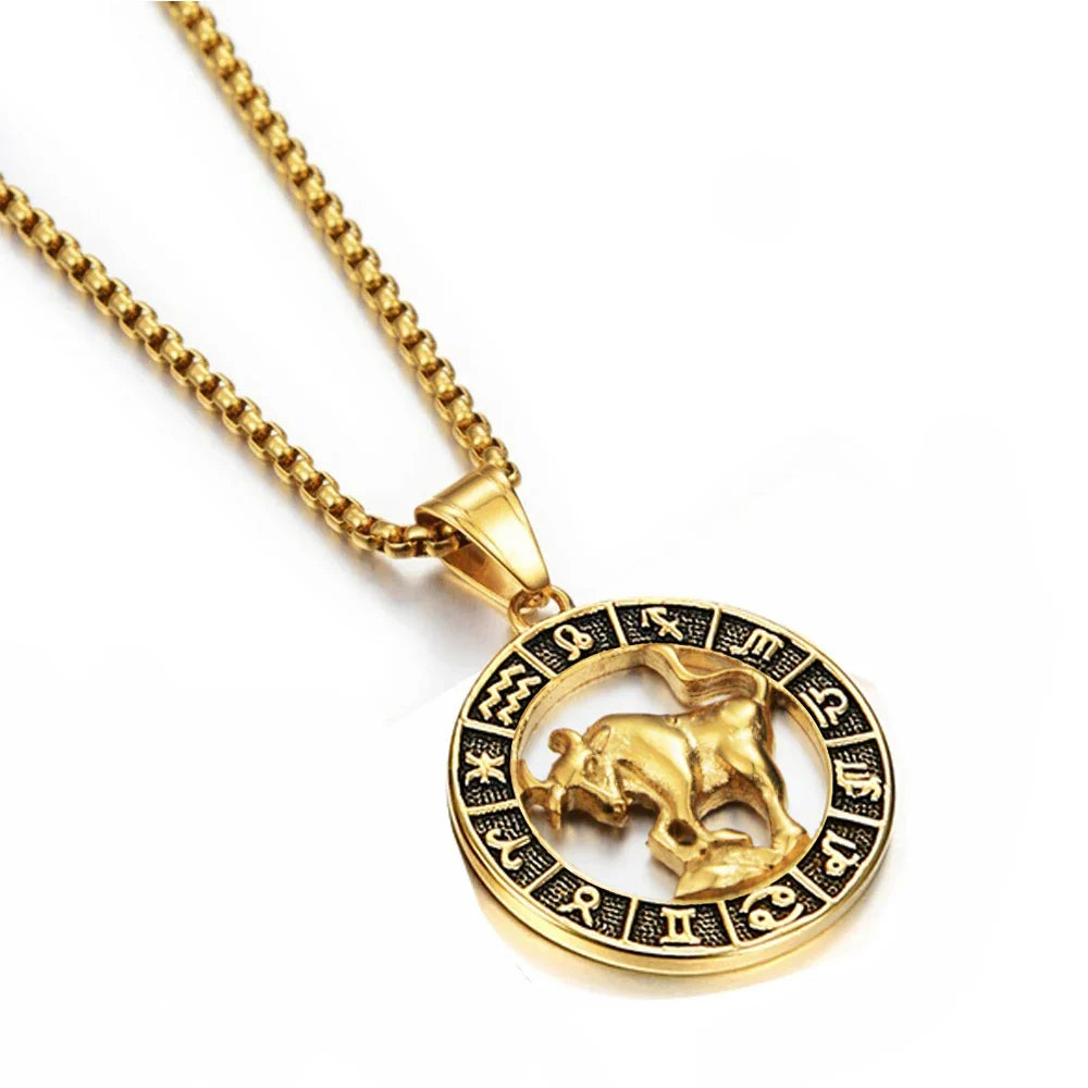 Necklace with Astrological Zodiac Sign Pendant