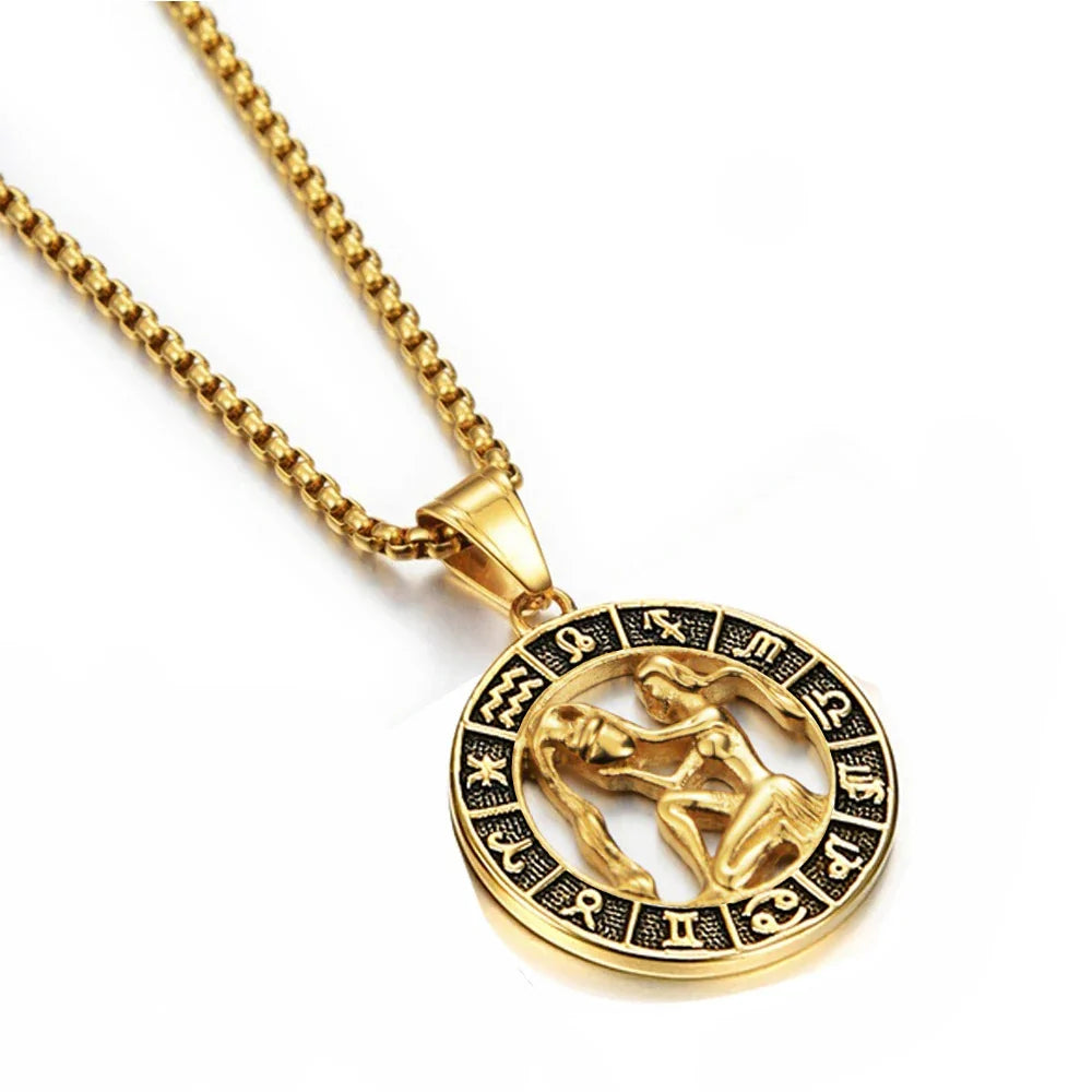 Necklace with Astrological Zodiac Sign Pendant