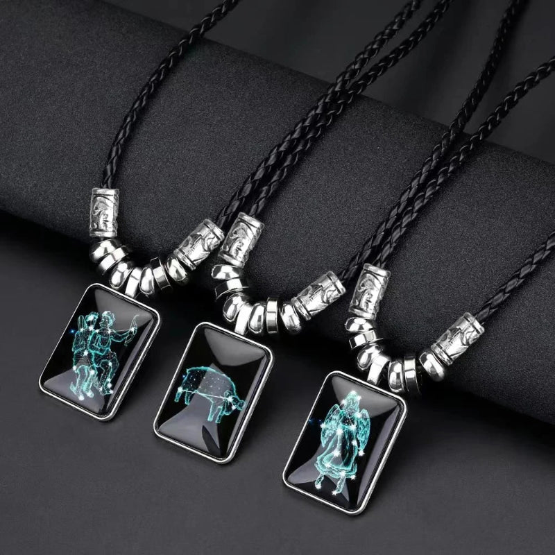 Necklace with Zodiac Sign Pendant for Men