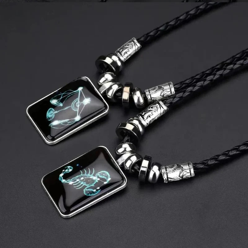 Collier avec Pendentif Signe du Zodiaque pour Homme