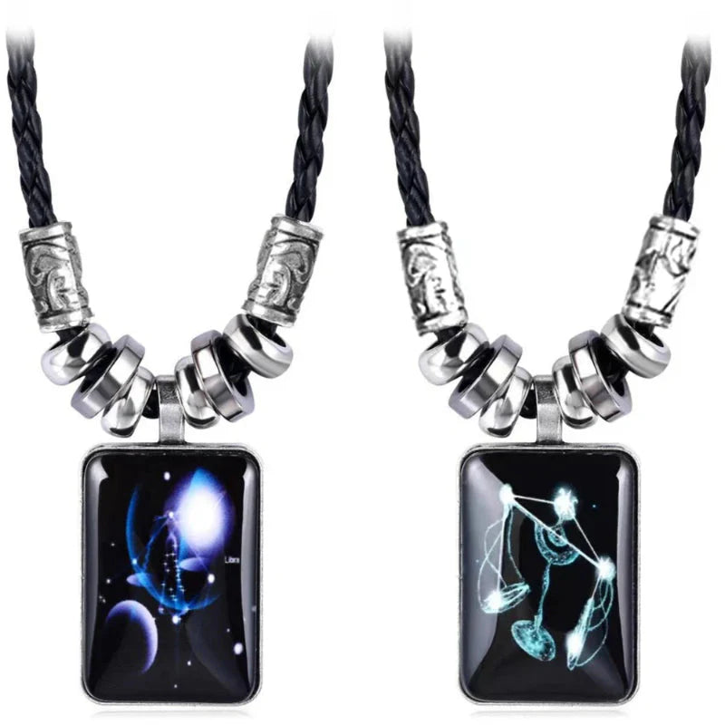 Necklace with Zodiac Sign Pendant for Men