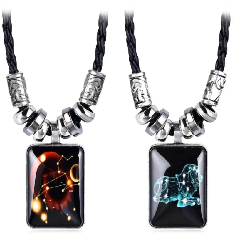 Necklace with Zodiac Sign Pendant for Men