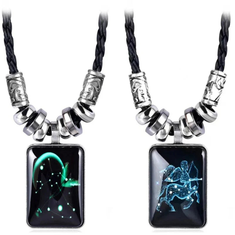 Necklace with Zodiac Sign Pendant for Men