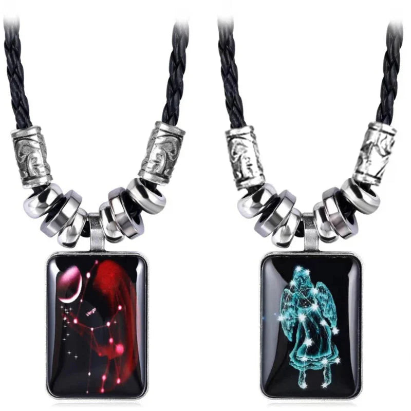 Necklace with Zodiac Sign Pendant for Men