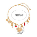 Necklace with Sun Pendant and Shells