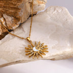 Necklace with Charming Sun and Moon Pendant