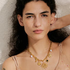 Necklace with Sun and Moon Pendant for Women