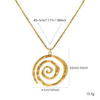 Collier avec pendentif spirale doré