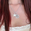 Collier avec pendentif spirale et petite étoile