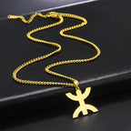 Collier avec pendentif symbolique berbère "yaz" arabe pour femme or