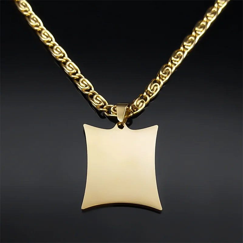 Collier long avec pendentif amulette Ayatul Kursi arabe islam musulman