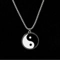 Necklace with Black and White Yin Yang Pendant