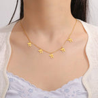 Collier avec pendentifs en lettre hébraïque Chai juif or