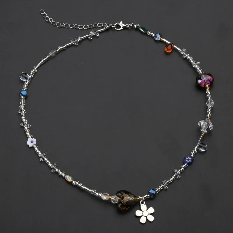 Necklace with Flower Pendants for Women