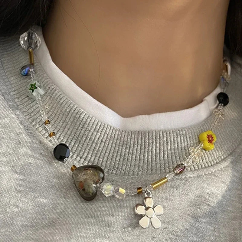 Necklace with Flower Pendants for Women
