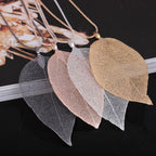 Bohemian Leaf Pendant Necklace