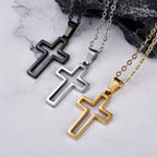 Christian Necklace Jesus Cross Pendant Men Women