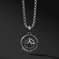 Compass Pendant Necklace Men's Wind Rose Compass