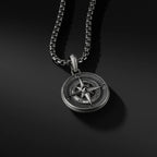 Compass Pendant Necklace Men's Wind Rose Compass