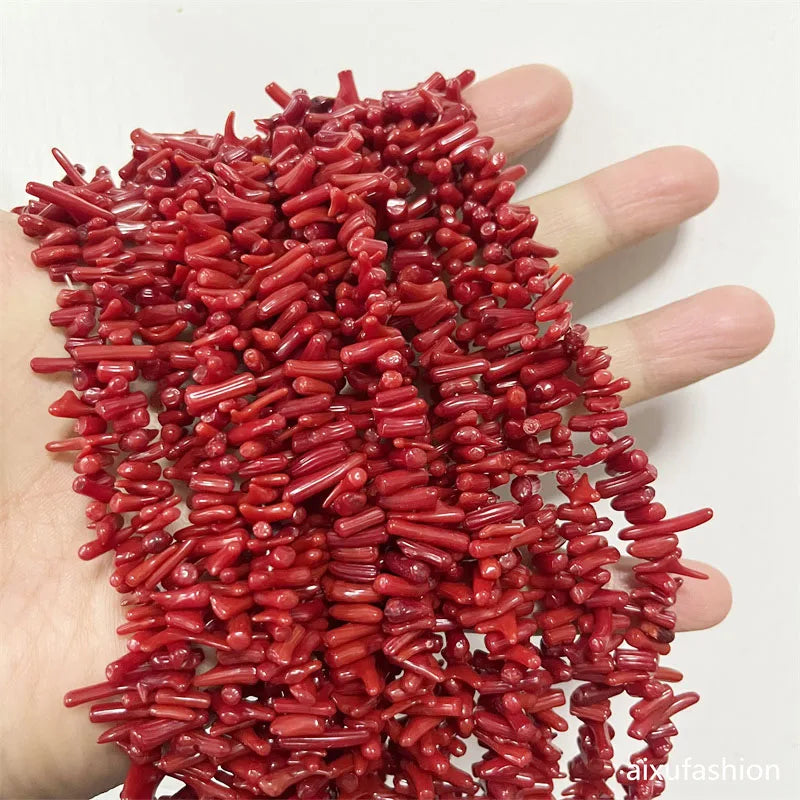Collier corail rouge pour femme