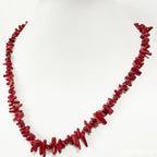 Collier corail rouge pour femme