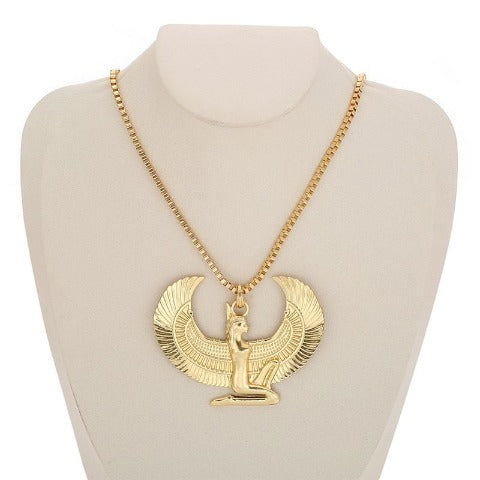 Collier Croix Egyptien Or Isis