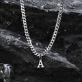 Collier homme avec pendentif personnalisé initiale  a