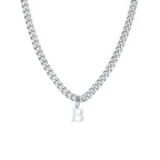 Collier homme avec pendentif personnalisé initiale  b