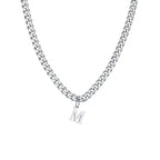 Collier homme avec pendentif personnalisé initiale  m
