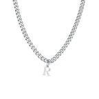 Collier homme avec pendentif personnalisé initiale  r