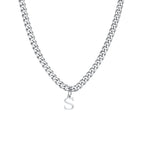 Collier homme avec pendentif personnalisé initiale  s