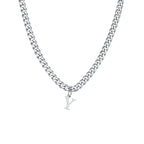 Collier homme avec pendentif personnalisé initiale  y