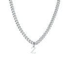 Collier homme avec pendentif personnalisé initiale  z