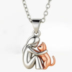 Love Necklace Cuddle Cat and Master 