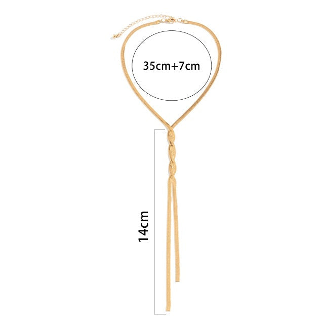 Gold & Silver Neckline Necklace for Women