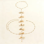 Collier de dos à fleurs - chaîne dorsale pour femme