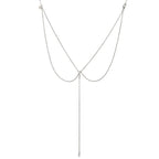 Collier de Dos Bohème pour Femme argent