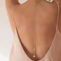 Collier de dos doré - chaîne dorsale pour femme