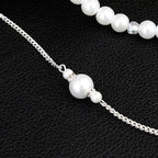 Back Necklace Wedding with Pearls for Women