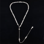 Back Necklace Wedding with Pearls for Women
