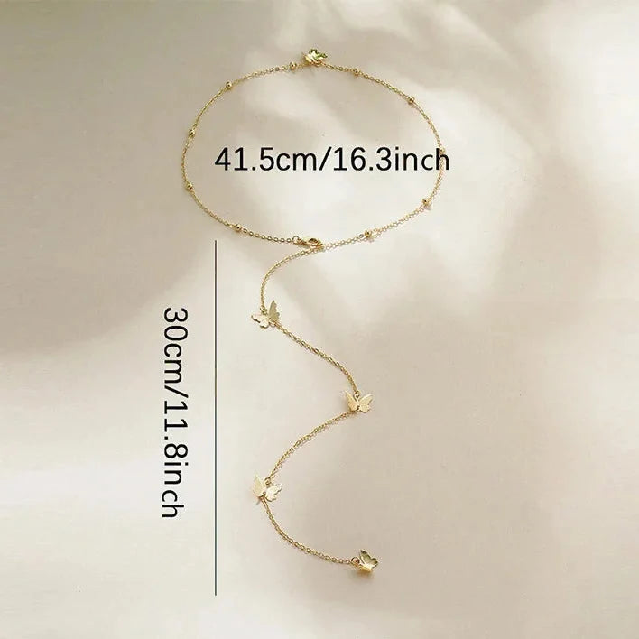 Collier de dos papillon - chaîne dorsale pour femme