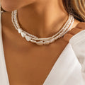 White Pearl Choker Necklace for Women