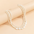 White Pearl Choker Necklace for Women