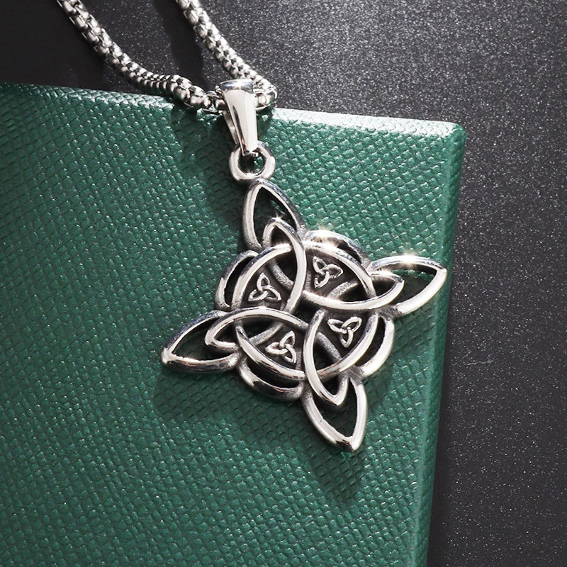 Witch's Knot Protection Necklace Wiccan Pendant
