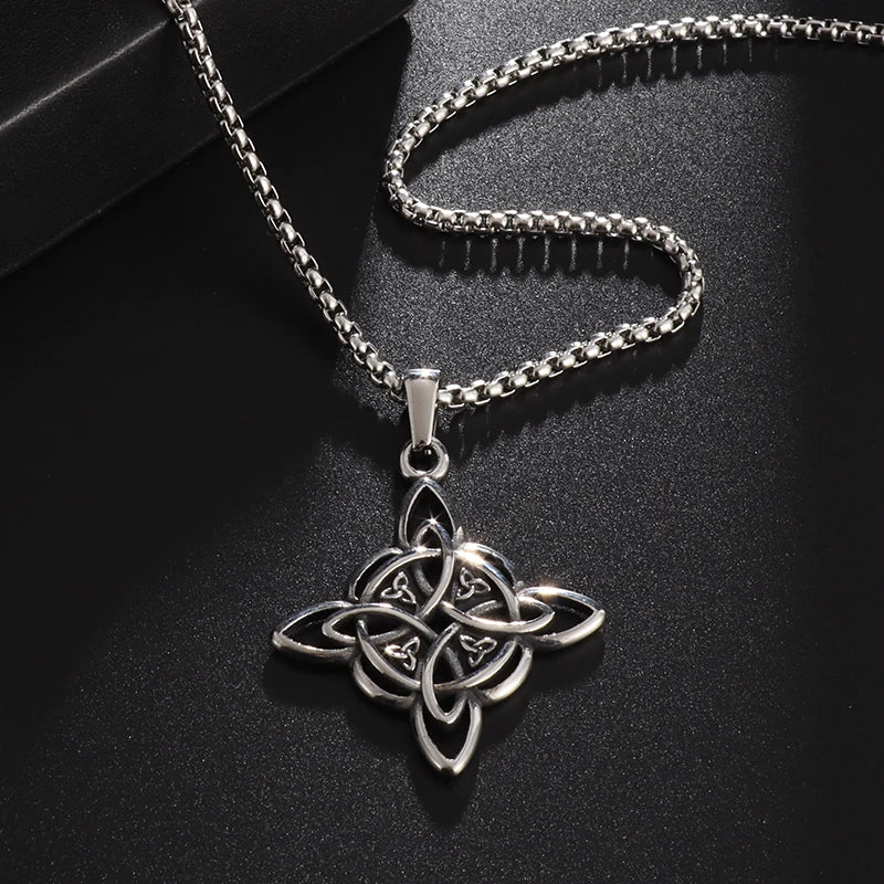 Witch's Knot Protection Necklace Wiccan Pendant